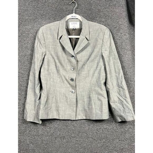 Kasper Wool Blend Blazer Jacket Womens Size 12 Single Breasted Career 4 Buttons - Picture 1 of 6